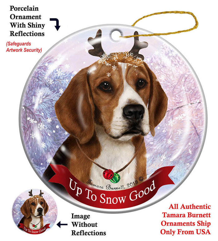 Beagle - Up To Snow Good Ornament
