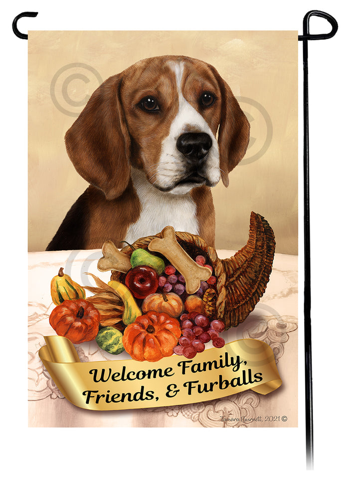 Beagle Thanksgiving Garden Flags