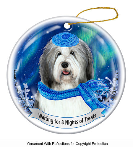 Bearded Collie Hanukkah Ornament