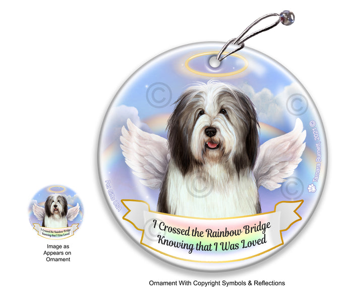 Bearded Collie Rainbow Bridge Memorial Ornament