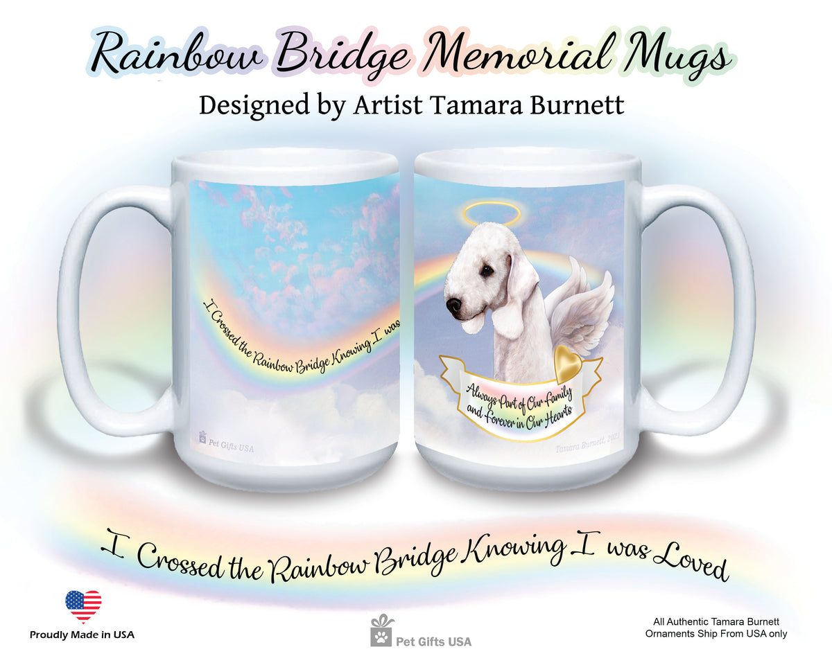 Bedlington Terrier White Memorial Mug 15 oz