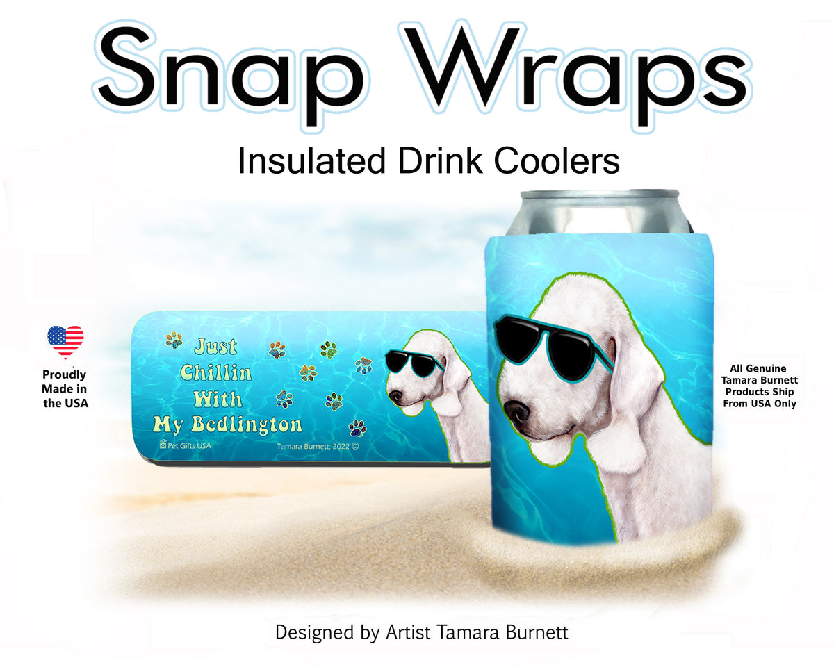 Bedlington Terrier White Snap Wrap Cozy