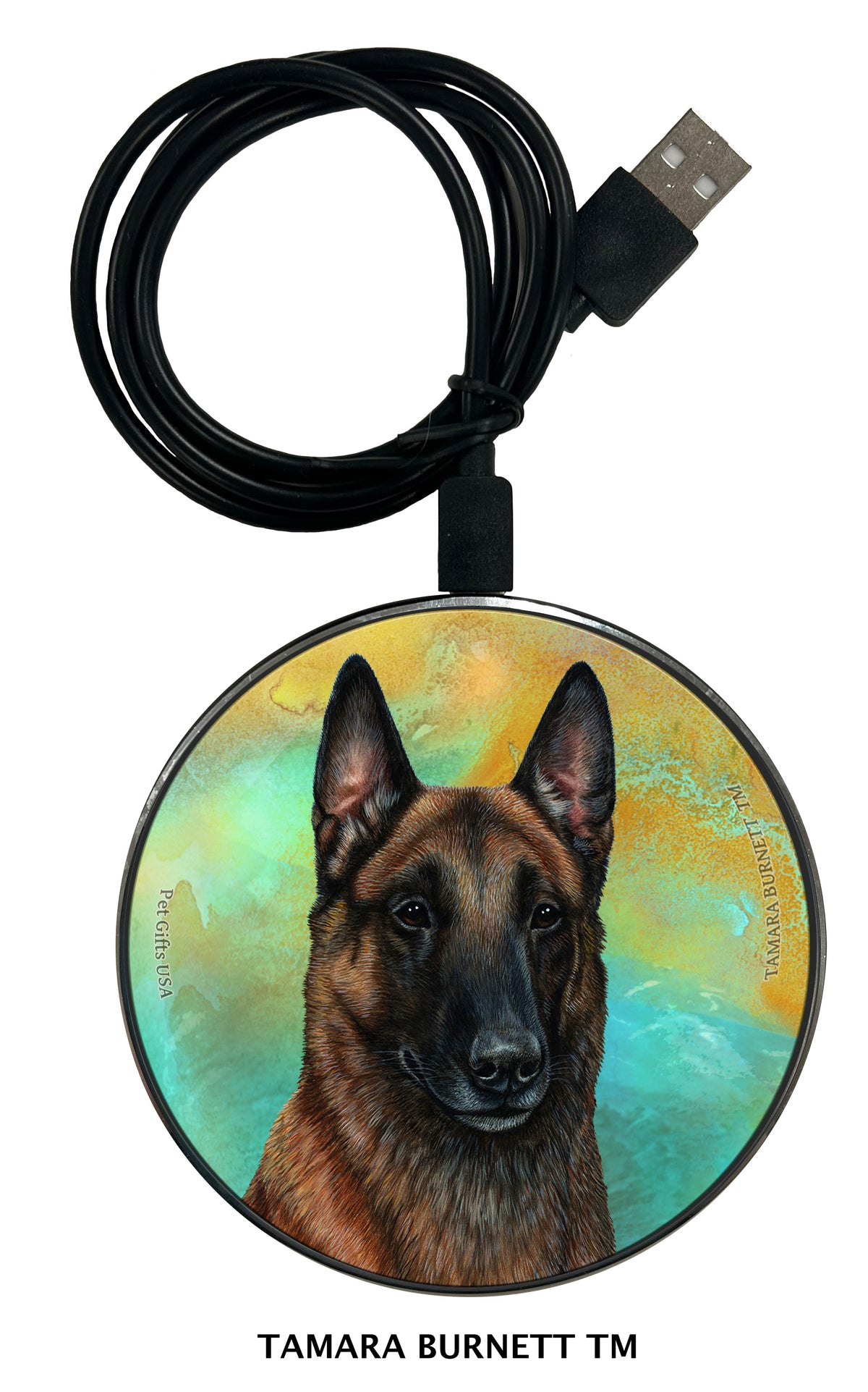Belgian Malinois Mahogany Zoomies Wireless Charger