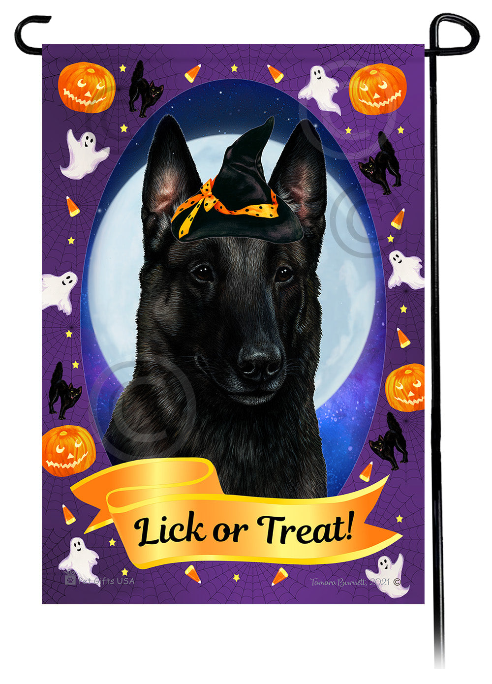 Belgian Malinois Halloween Howls Garden Flags