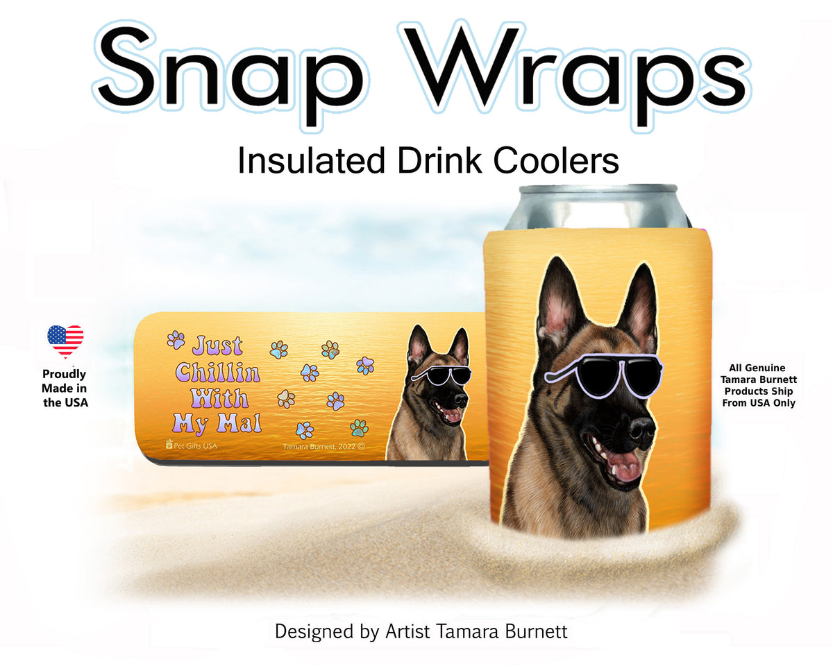 Belgian Malinois Fawn Smiling Snap Wrap Cozy