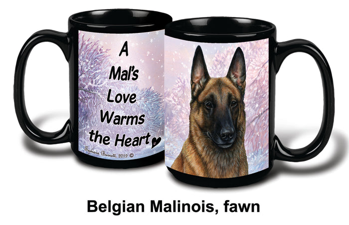Belgian Malinois Fawn Winter Mug 15 oz