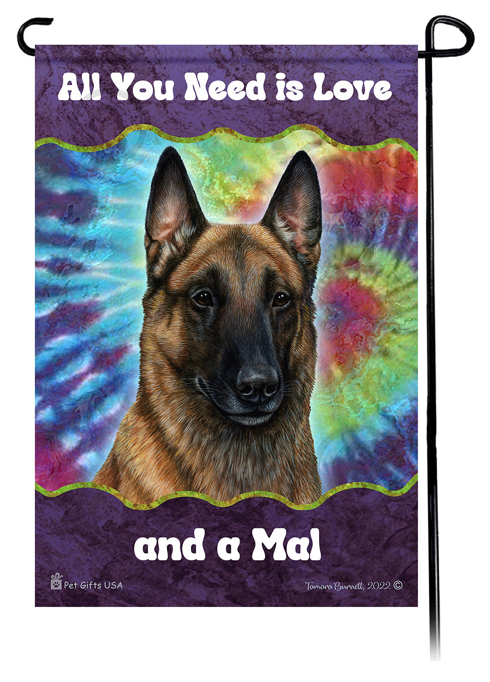 Belgian Malinois All You Need Is Love Garden Flag