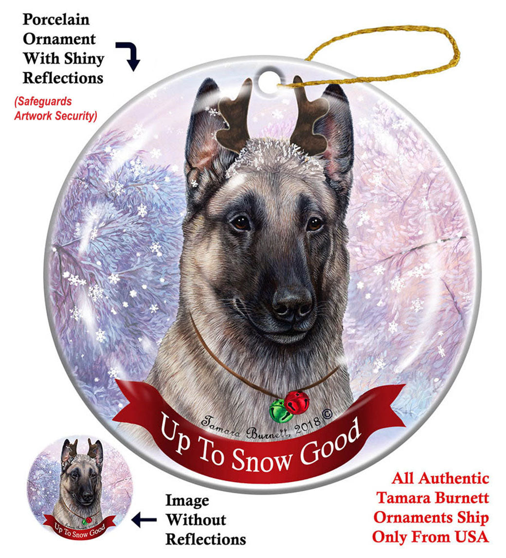 Belgian Malinois Grey Ornament