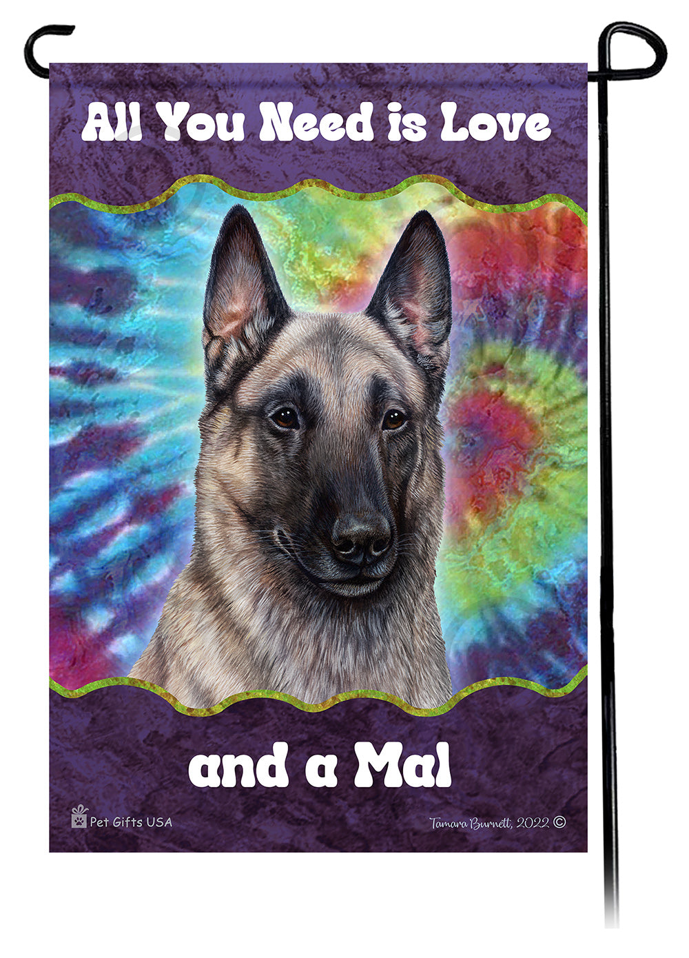 Belgian Malinois All You Need Is Love Garden Flag