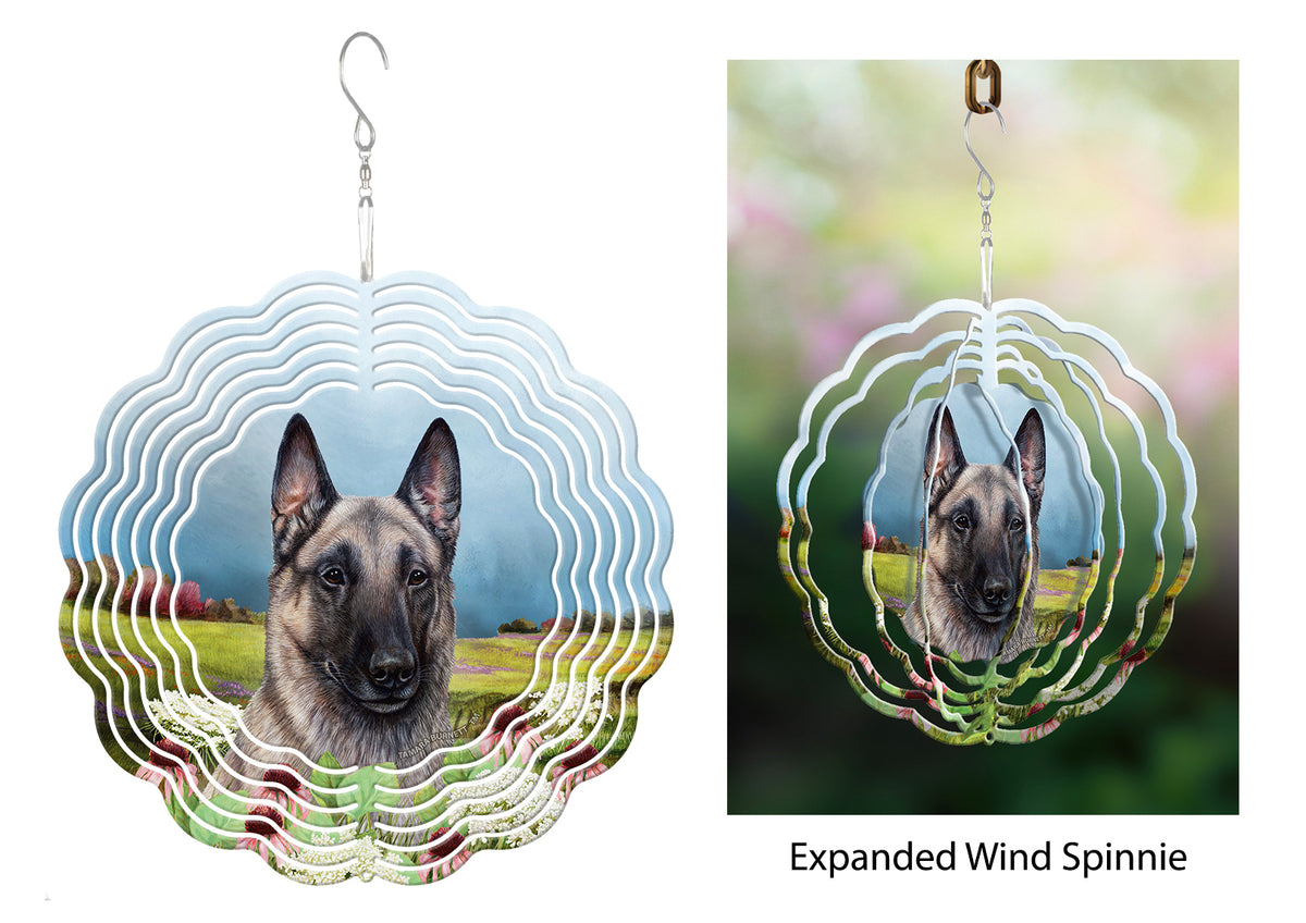 Belgian Malinois Grey Wind Spinner