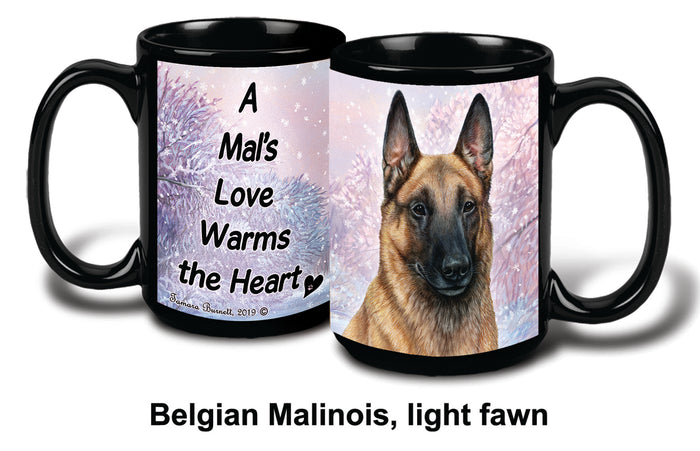 Belgian Malinois Light Fawn Winter Mug 15 oz