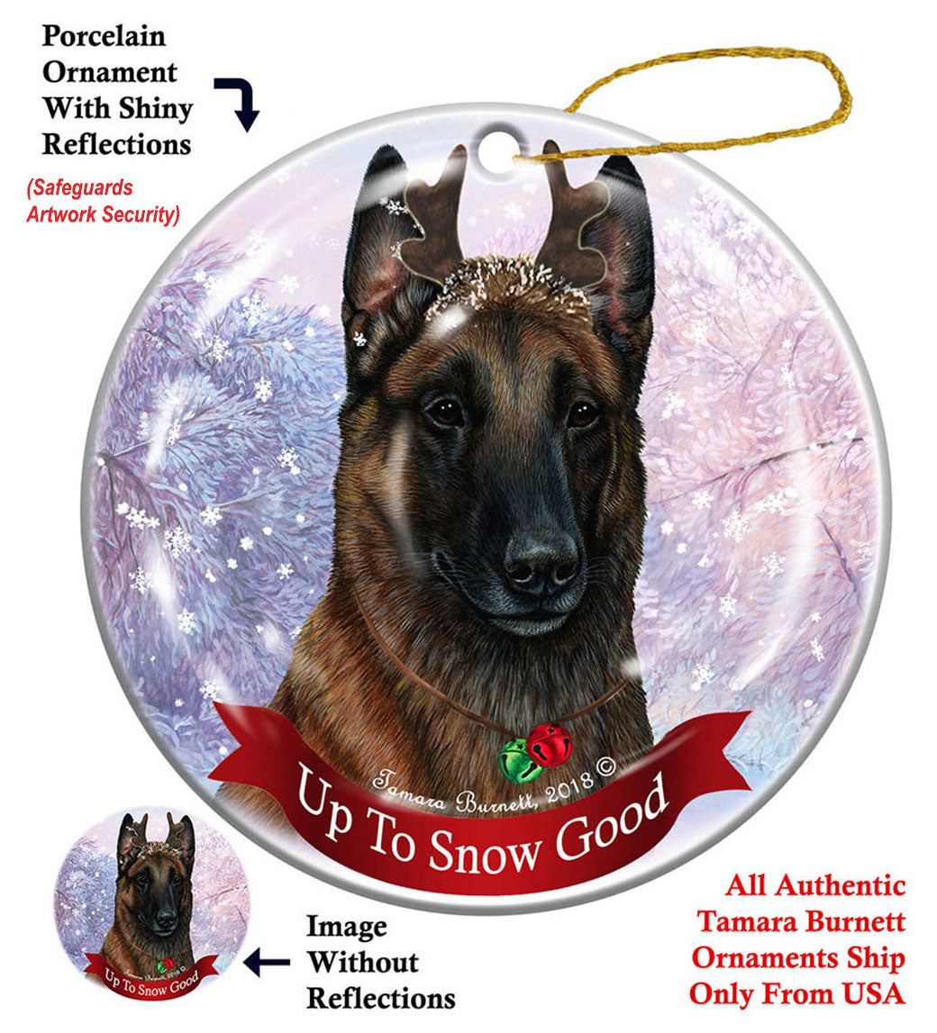 Belgian Malinois Mahogany Ornament