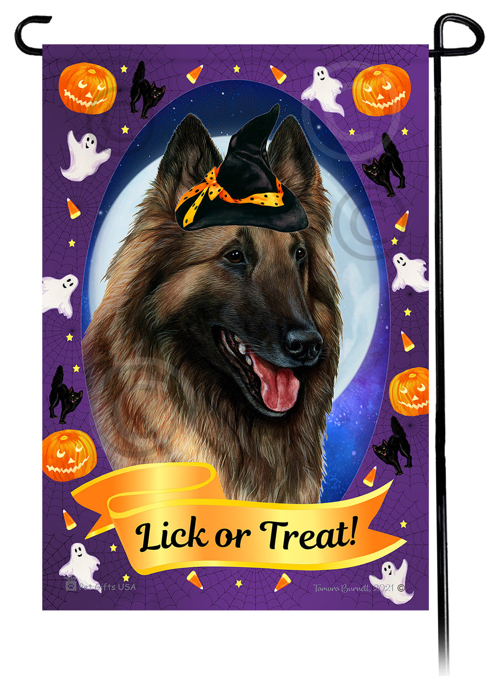 Belgian Tervuren Halloween Howls Garden Flags
