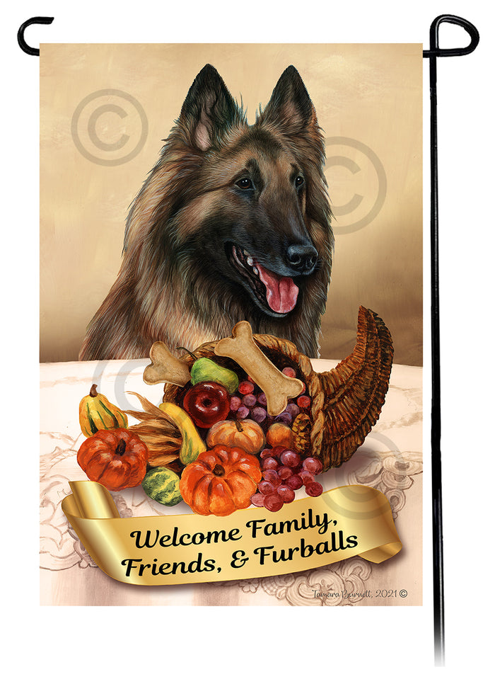 Belgian Tervuren Thanksgiving Garden Flags