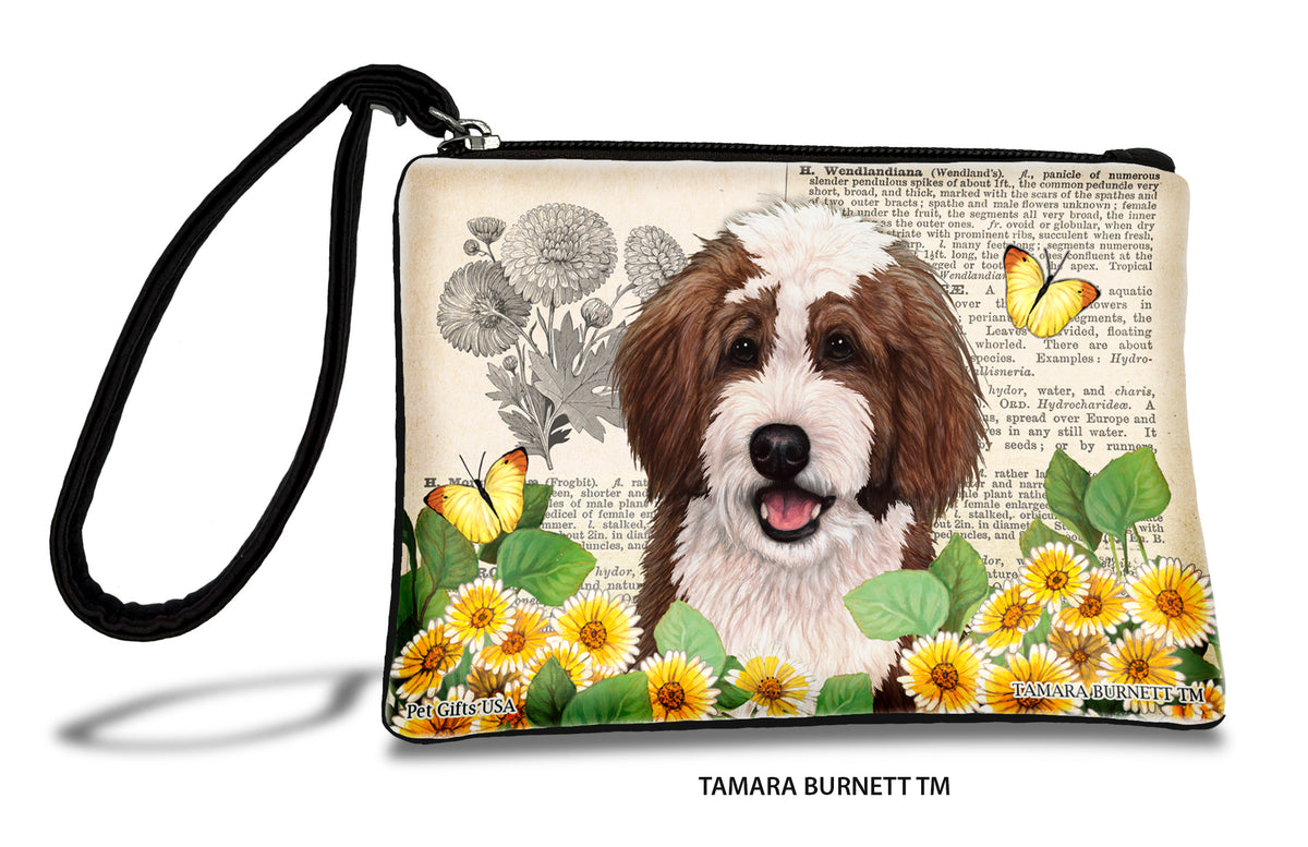 Bernedoodle Chocolate And White Zippees Pet Pouch