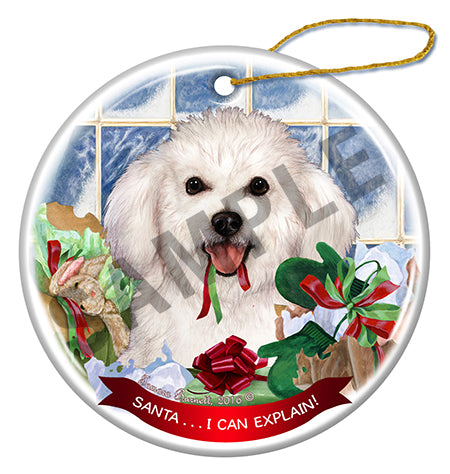 Bichon Frise - Santa I Can Explain Ornament