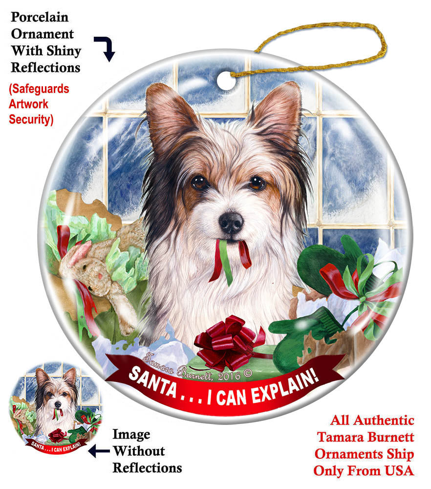 Biewer Terrier - Santa I Can Explain Ornament