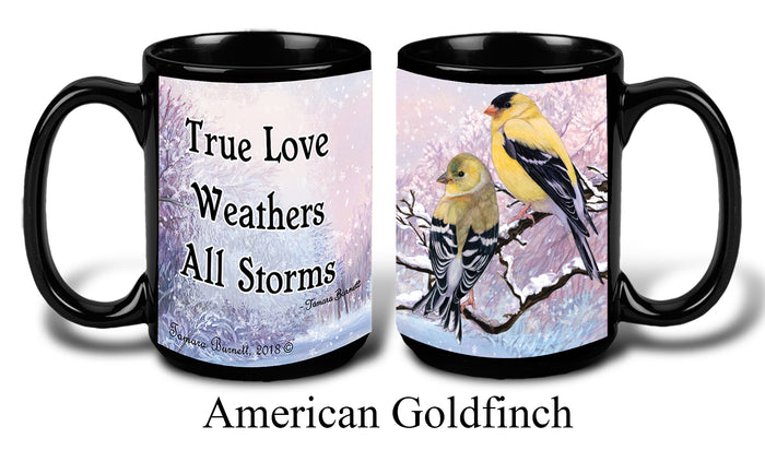 American Goldfinch Winter Mug 15 oz
