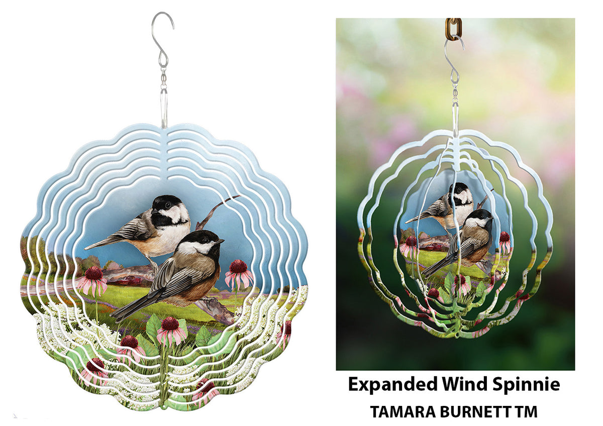 Black Capped Chickadee Wind Spinner