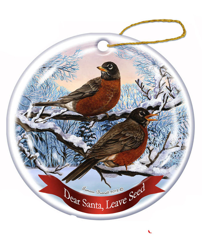 American Robin - Dear Santa, Define Naughty Christmas Ornament