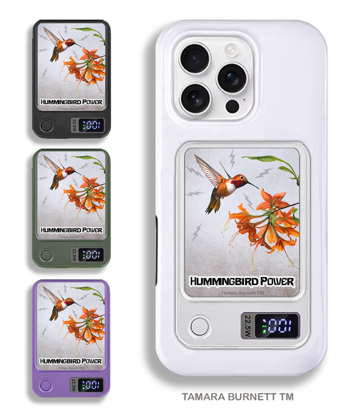 Hummingbird Rufous Phone Bank Wireless Charger