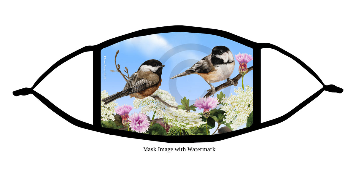 Black Capped Chickadee Face Mask
