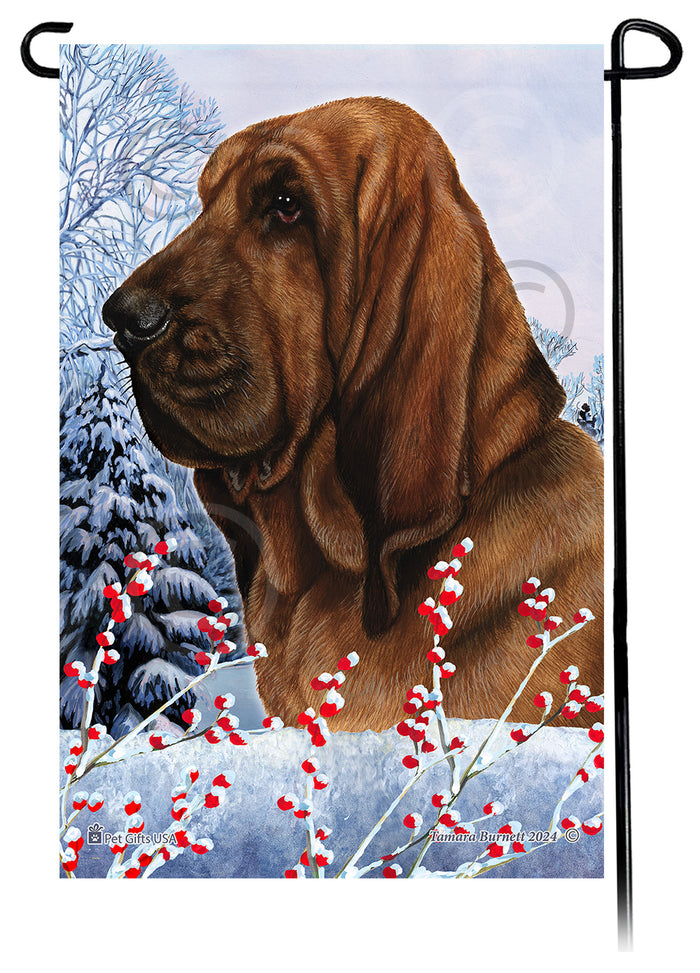 Bloodhound Winterberries Garden Flags