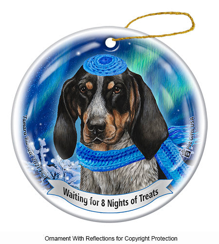 Bluetick Coonhound Hanukkah Ornament