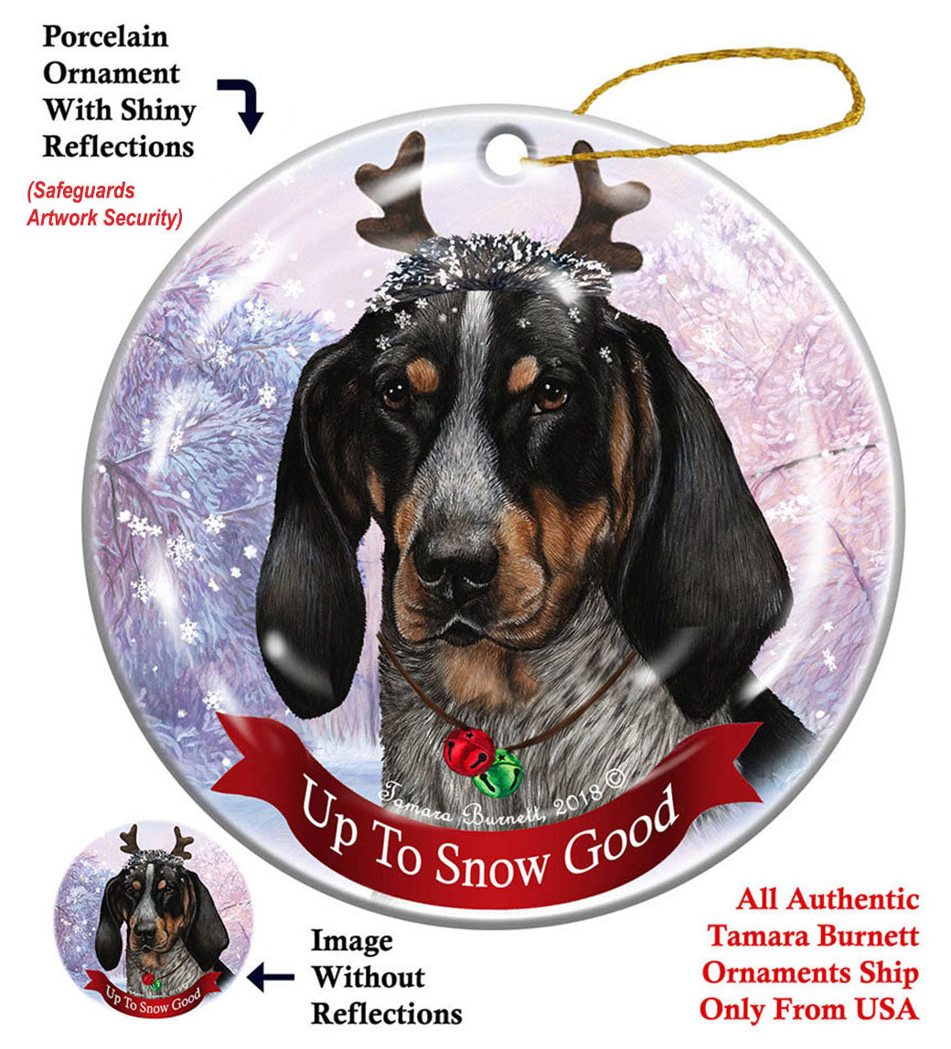 Bluetick Coonhound - Up To Snow Good Ornament