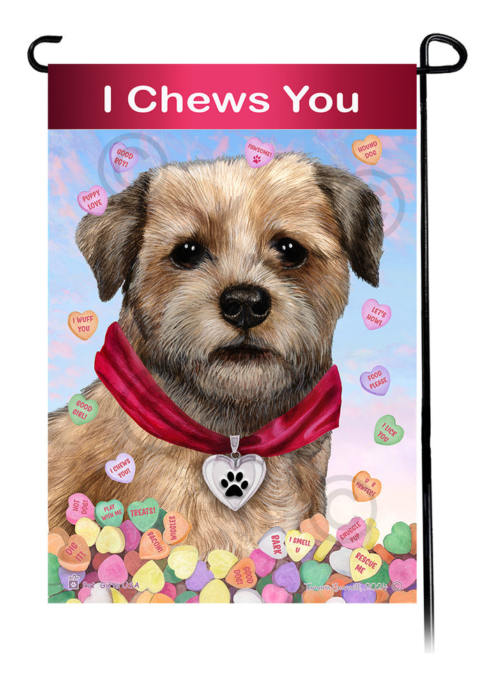 Border Terrier Valentine Sweetheart Garden Flags