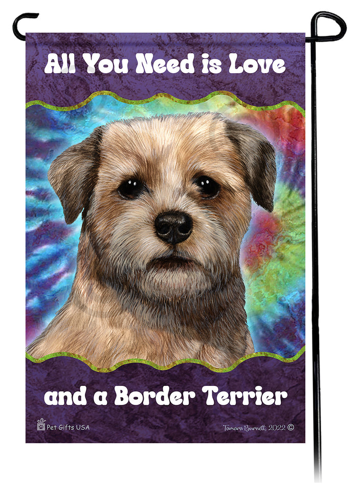 Border Terrier All You Need Is Love Garden Flags