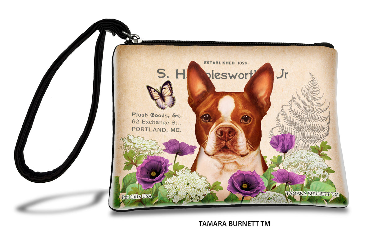 Boston Terrier Red And White Zippees Pet Pouch