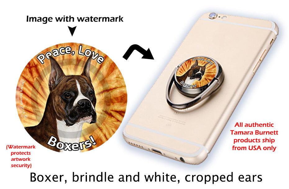 Boxer Brindle Cropped Phone Stand