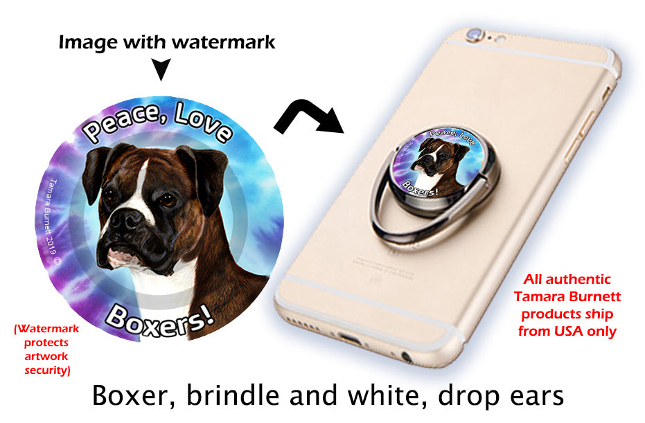Boxer Brindle Uncropped Phone Stand