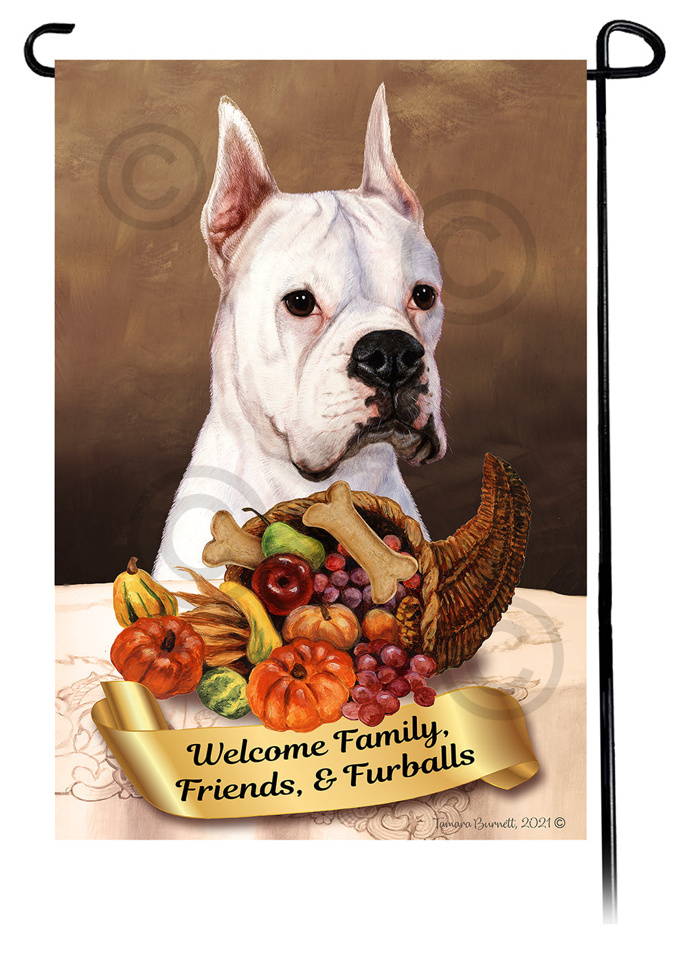 Boxer Thanksgiving - Garden Flag
