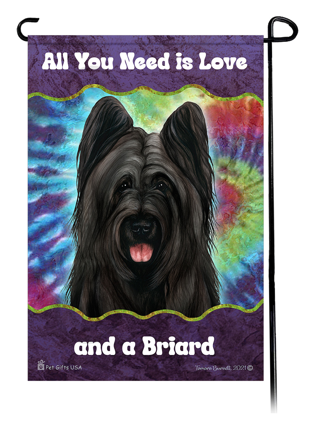 Briard All You Need Is Love Garden Flags