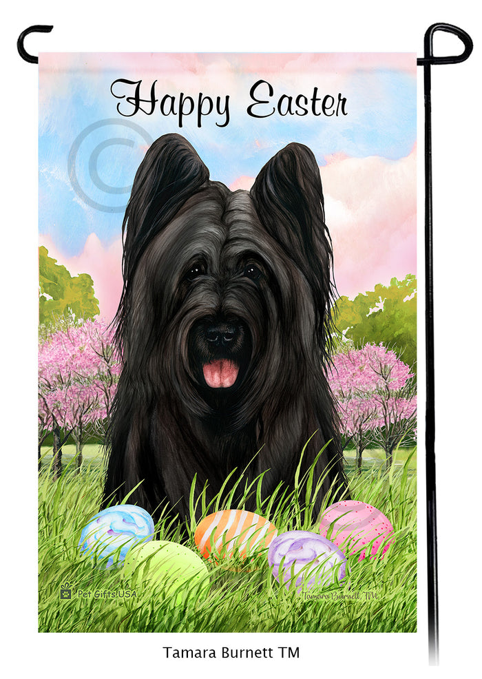 Briard Happy Easter Garden Flags