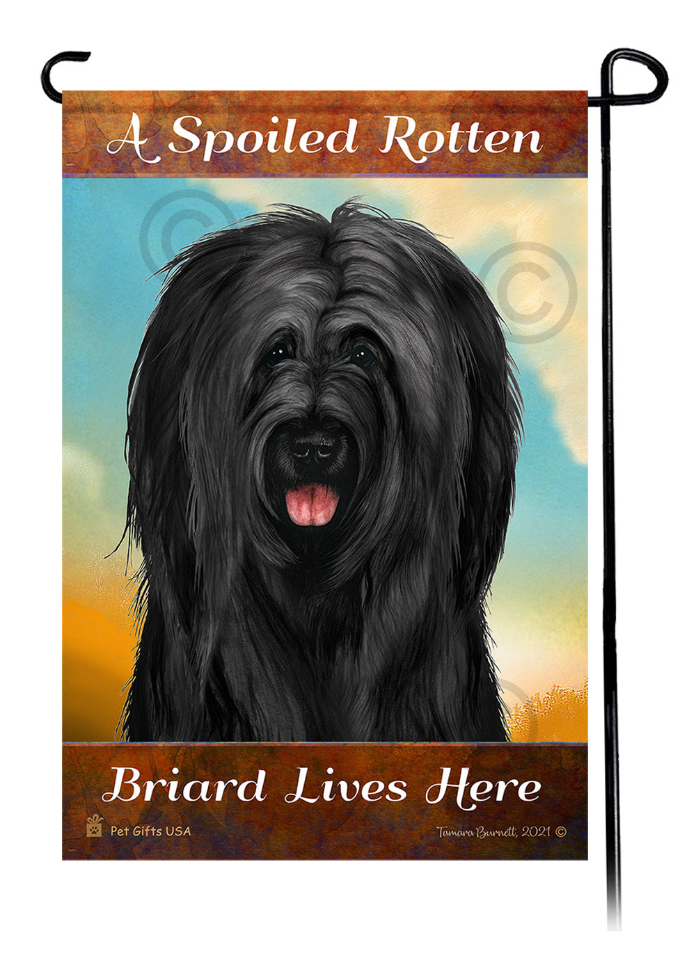 Briard Spoiled Rotten - Garden Flag