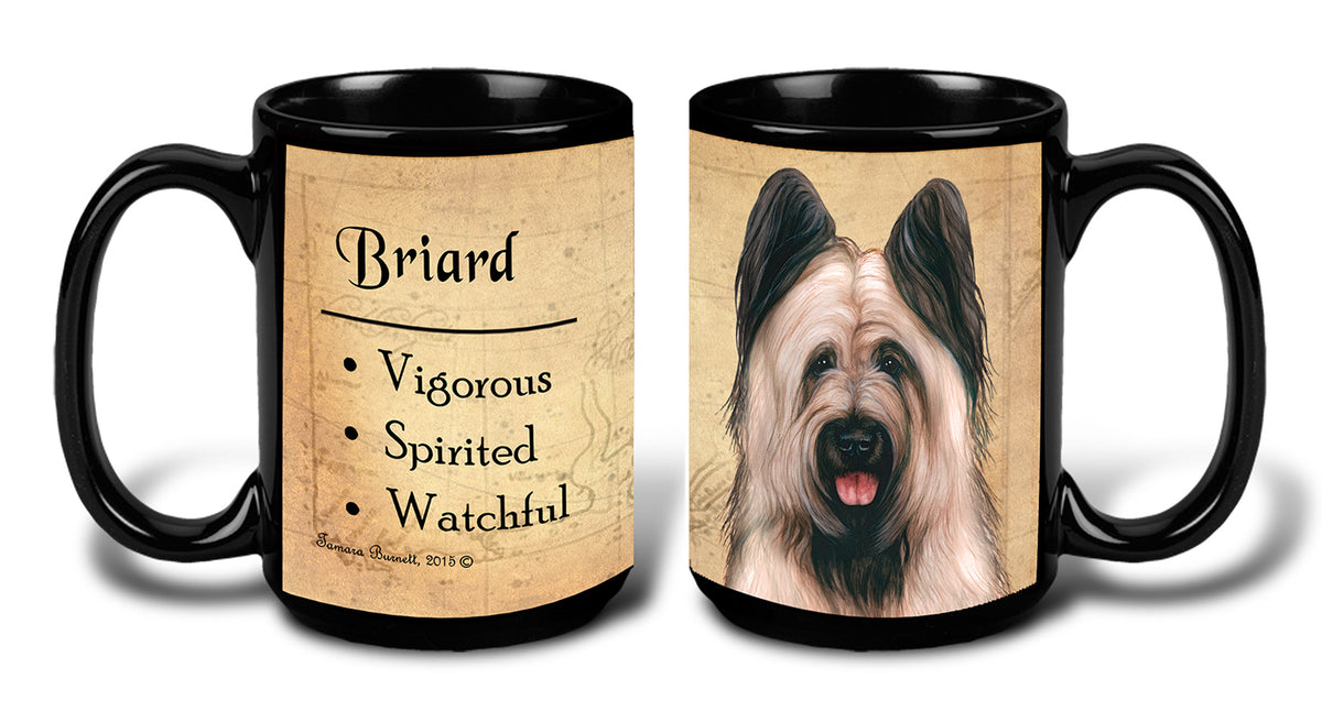 Briard Light Fawn Cropped - My Faithful Friends Mug 15 oz