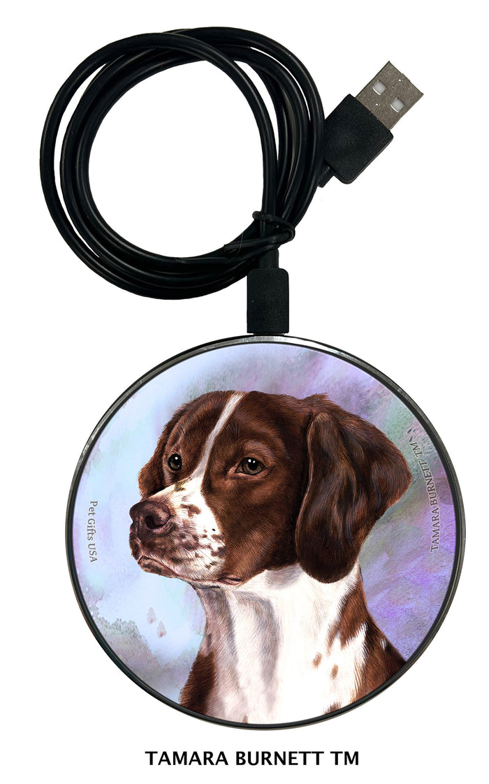 Brittany Liver and White Zoomies Wireless Charger