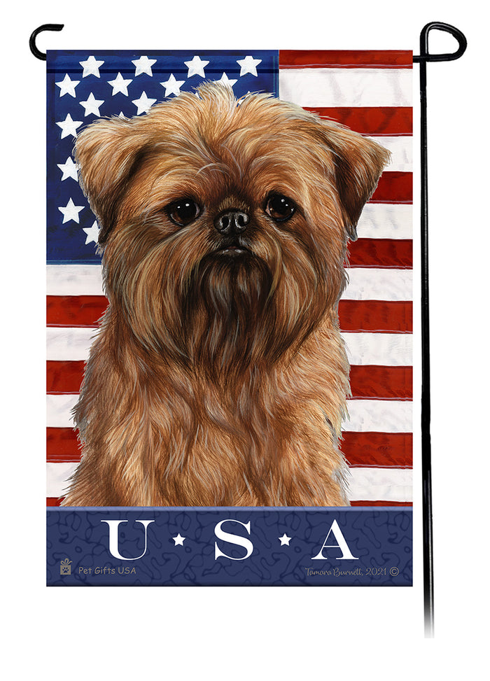 Brussels Griffon True Blue Garden Flags
