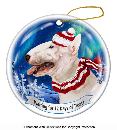 Bull Terrier 12 Days of Treats Ornament