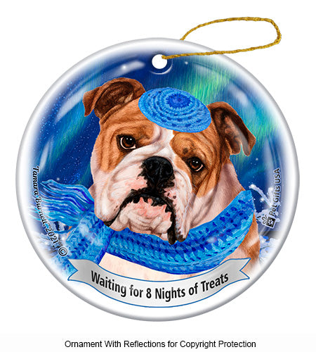 English Bulldog Hanukkah Ornament