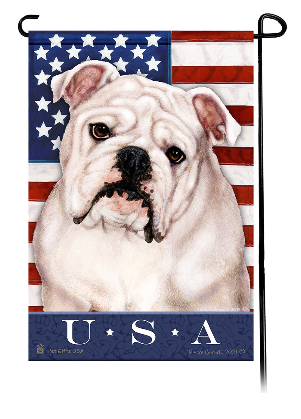 English Bulldog True Blue - Garden Flag