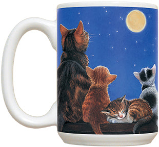 Cats Under Full Moon - Fiddler's Elbow Mug