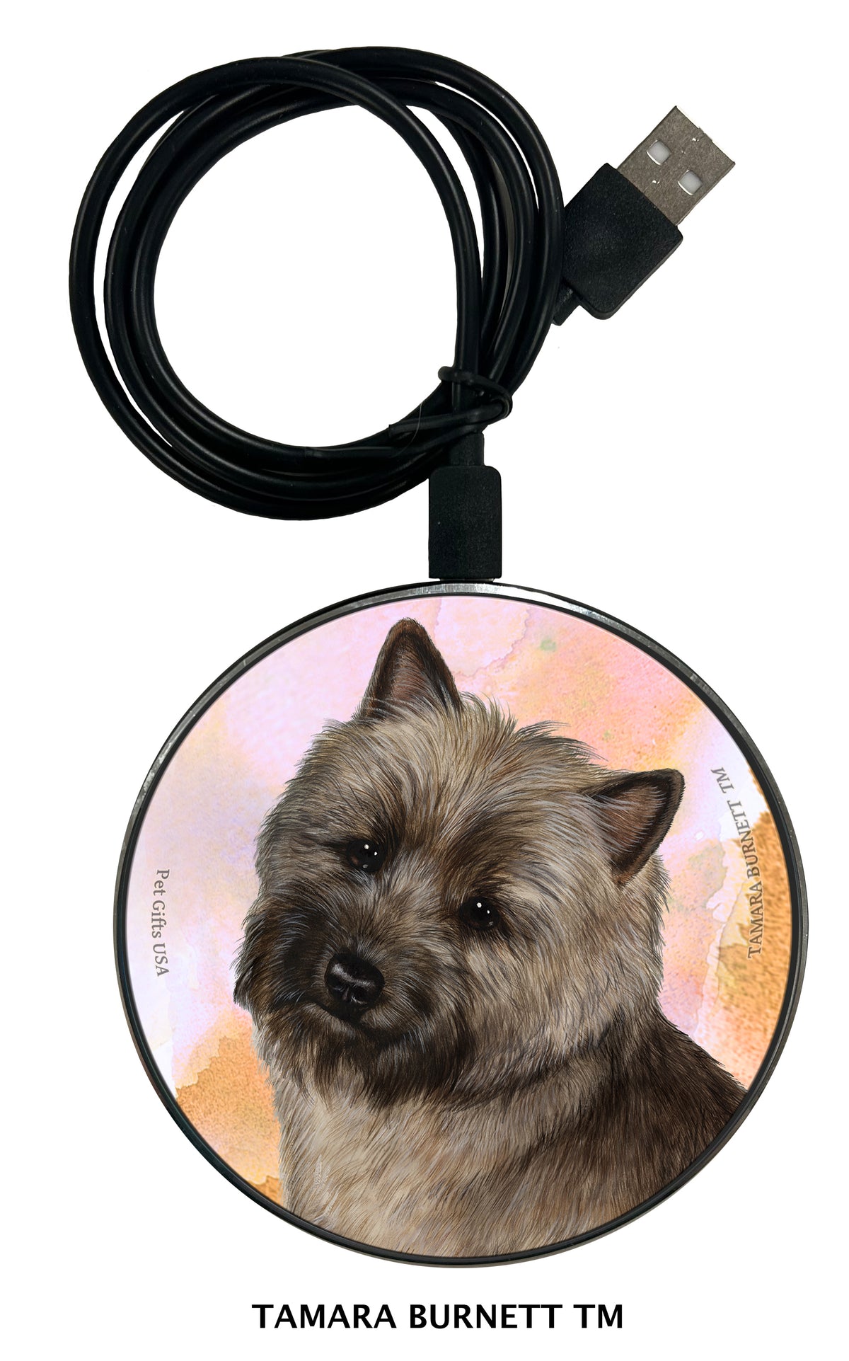 Cairn Terrier Brindle Zoomies Wireless Charger