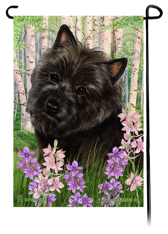 Cairn Terrier Spring Flowers Garden Flags