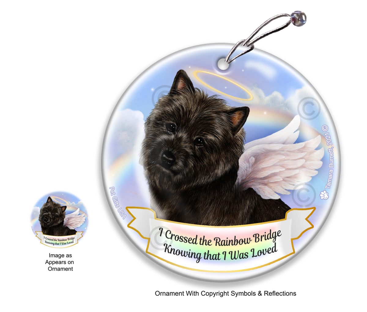 Cairn Terrier Black Ornament