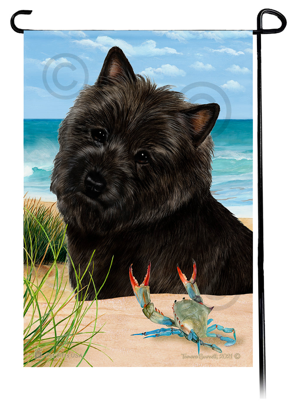 Cairn Terrier Summer Flowers Garden Flag