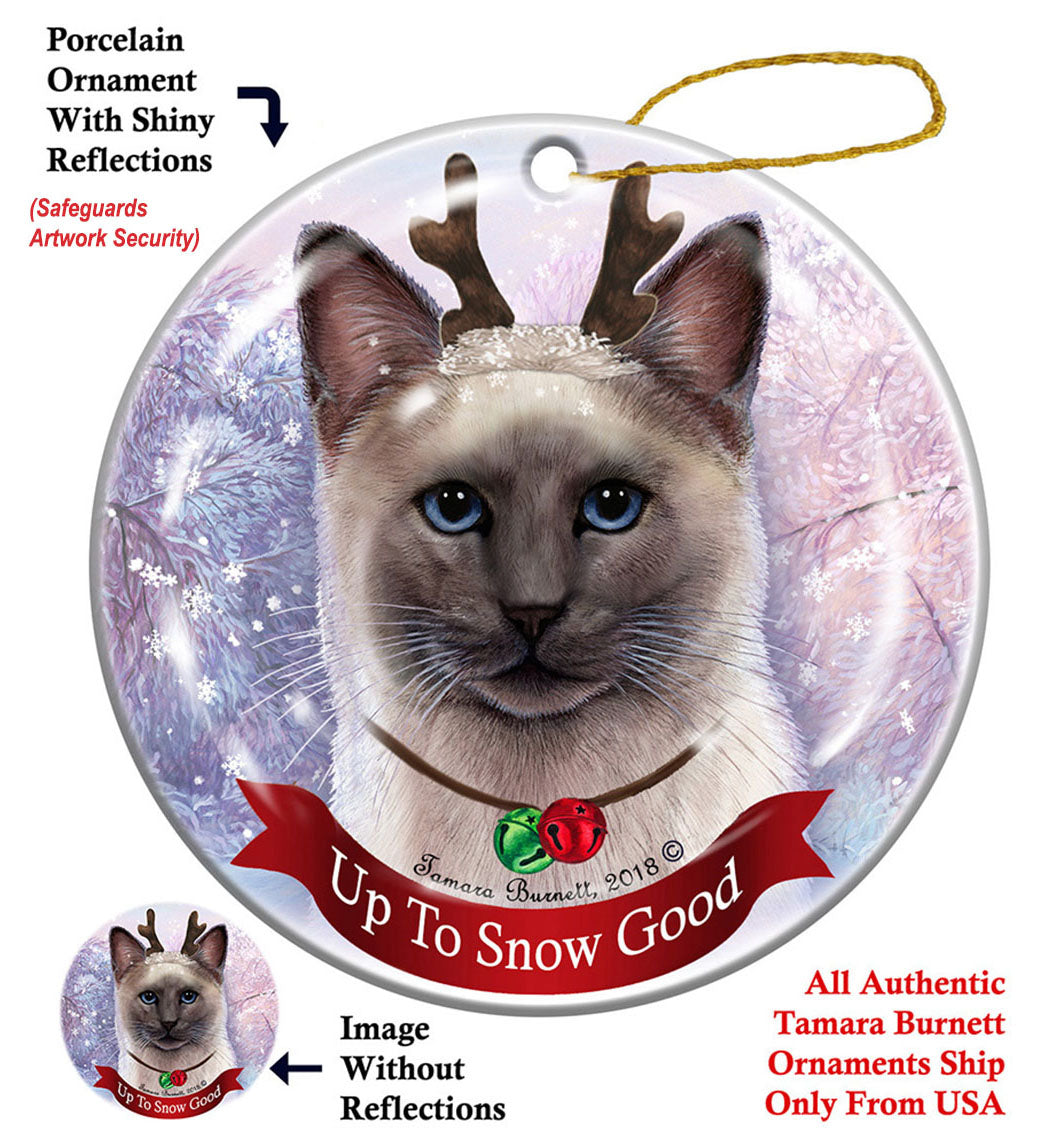 Siamese Blue Point - Up To Snow Good Ornament